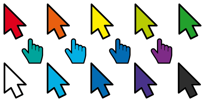 Colored cursor collection