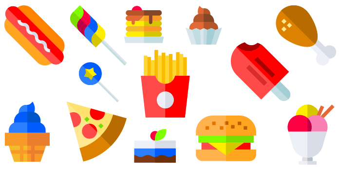 Food and drinks cursor collection