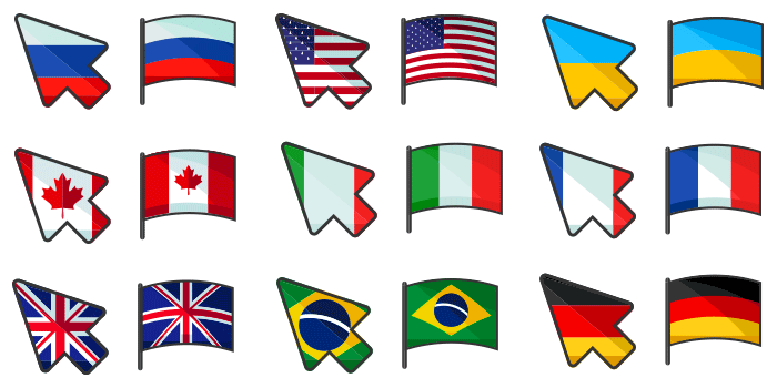 Flags cursor collection